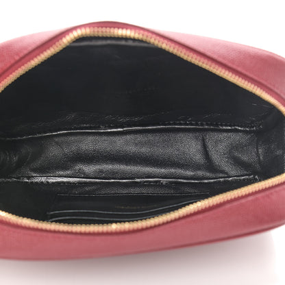 Saint Laurent Grain De Poudre Matelasse Monogram Mini Lou Camera Bag Opyum Red 5 of 9