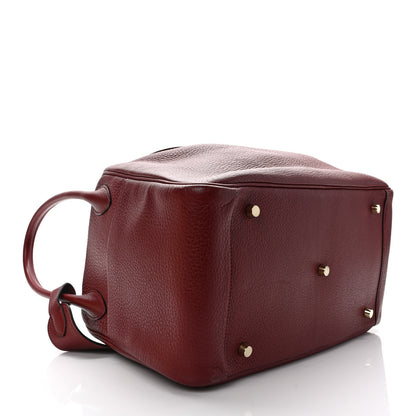 Hermes Taurillon Clemence Lindy 34 Rouge H 3 of 9