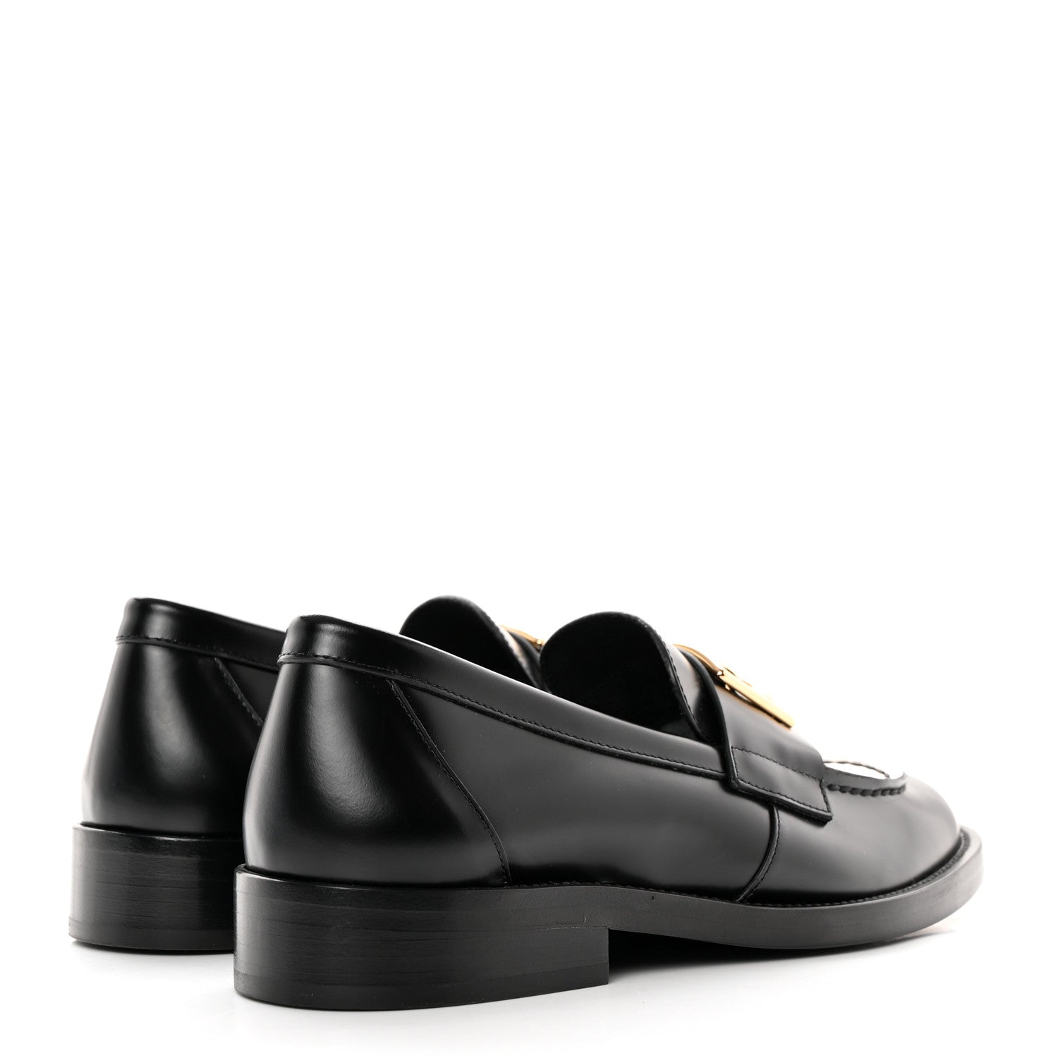 Chanel Shiny Calfskin CC Loafers 36 Black White 4 of 12