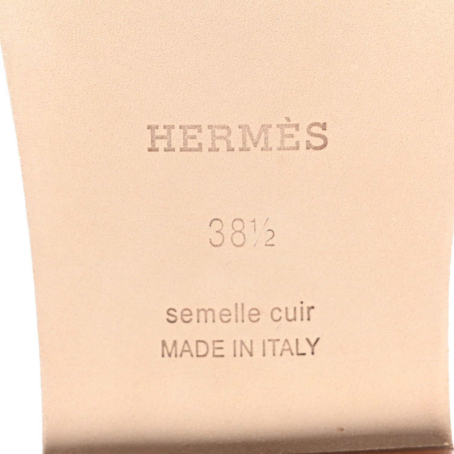Hermes Box Calfskin Oran Sandals 38.5 White 6 of 9