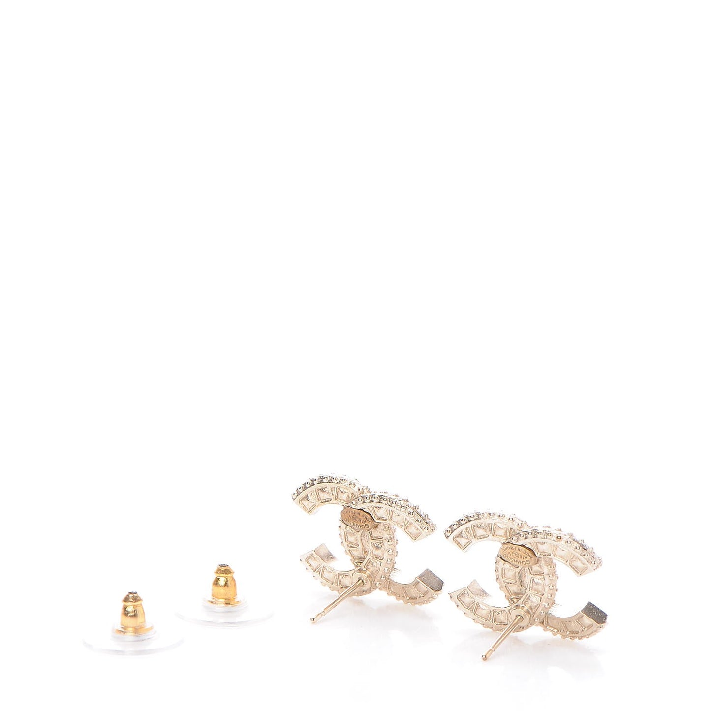 Crystal CC Earrings Gold