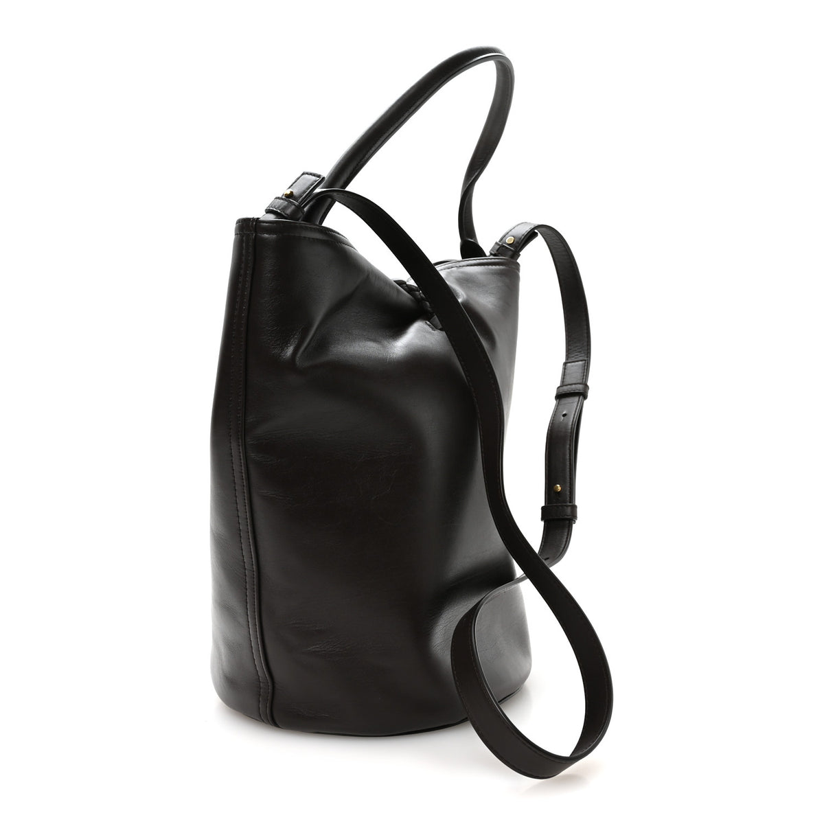 Smooth Calfskin Small Liberta Bucket Bag Fondant