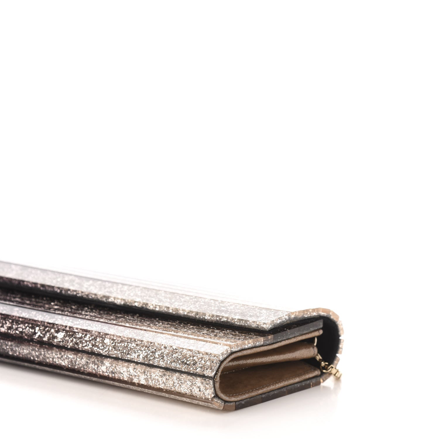Jimmy Choo Acrylic Glitter Degrade Clutch Black Champagne 9 of 10