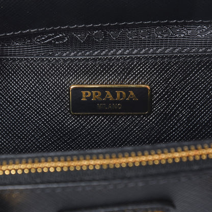 Prada Saffiano Lux Mini Galleria Double Zip Tote Black 7 of 8