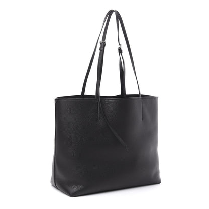 Prada Vitello Daino Etiquette Shopping Bag Black 4 of 10