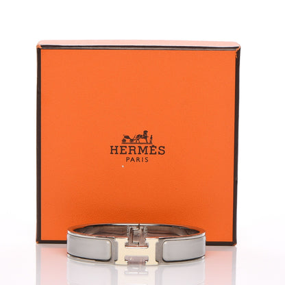 Hermes Enamel Narrow Clic Clac H Bracelet PM Gris Clair 5 of 5