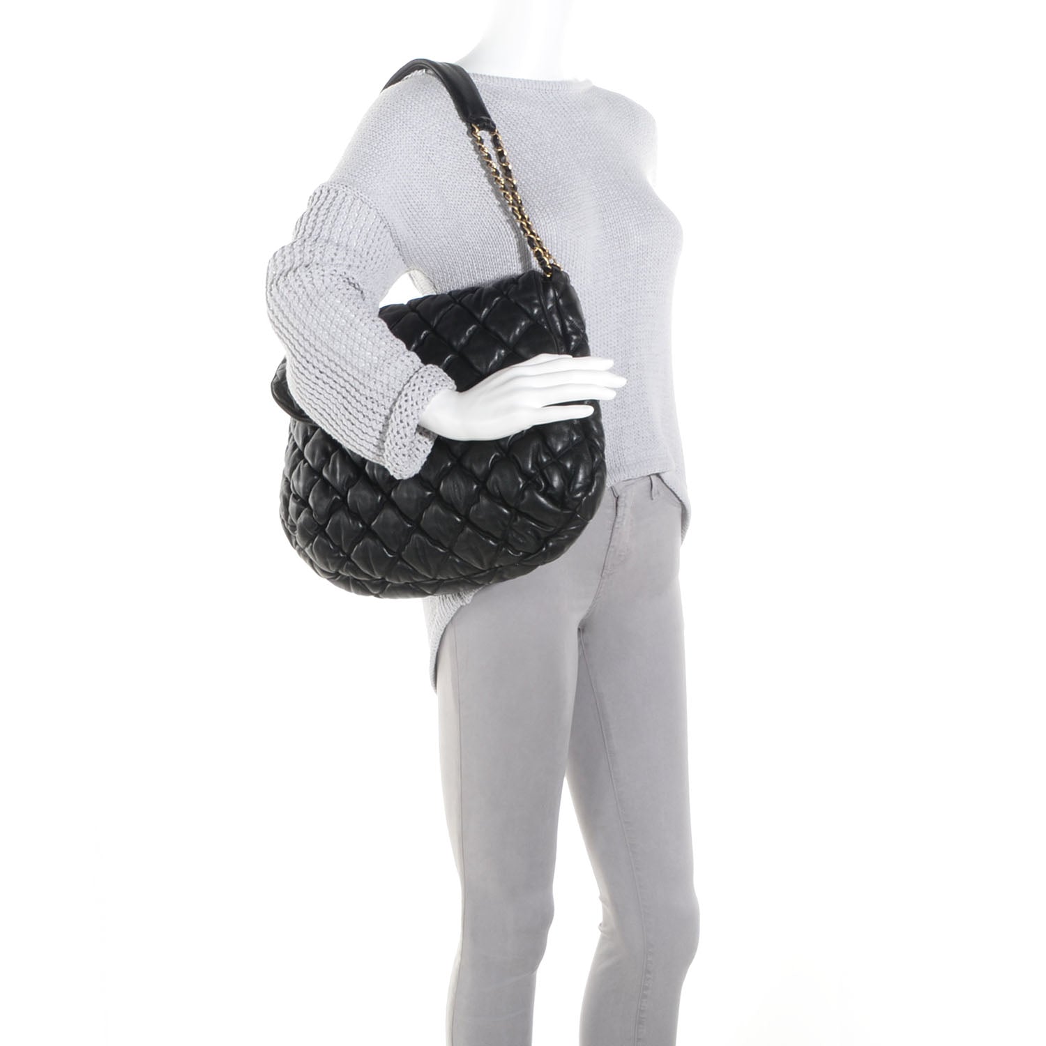 Chanel Lambskin Bubble Quilt Flap Black 2 of 7