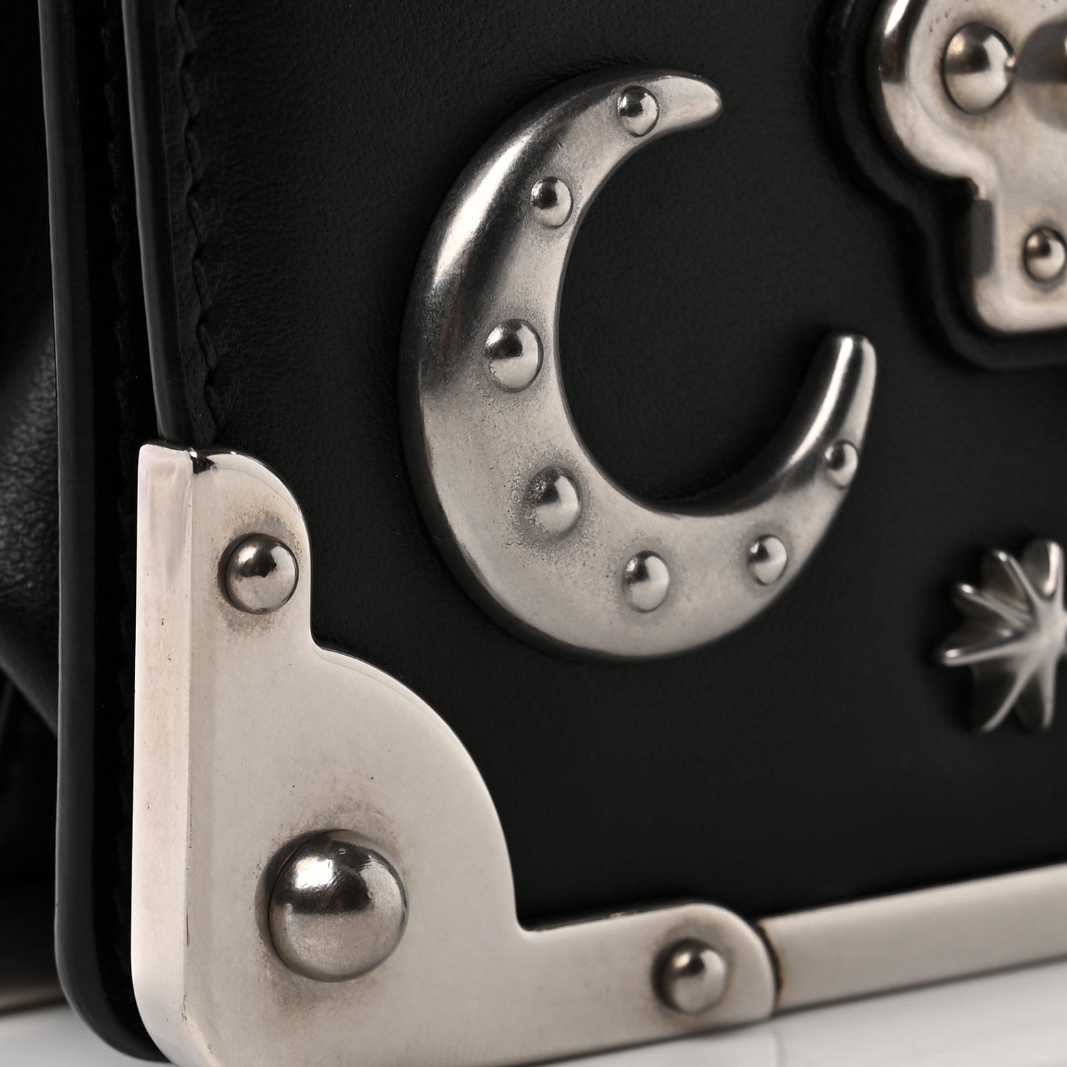 Prada City Calf Saffiano Cahier Astrology Bag Black 11 of 11