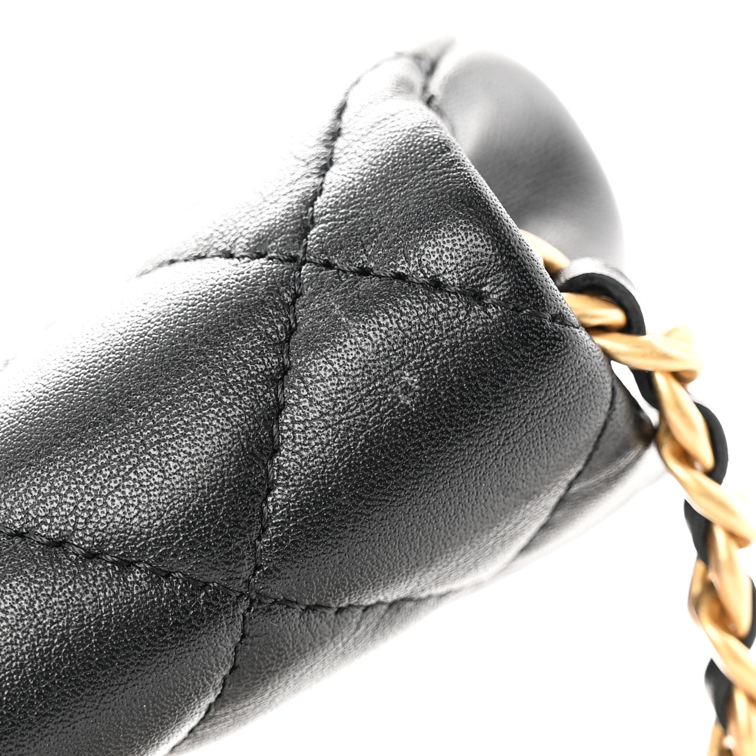 Chanel Calfskin Quilted Mini Coco Mail Clutch with Chain Black 14 of 16