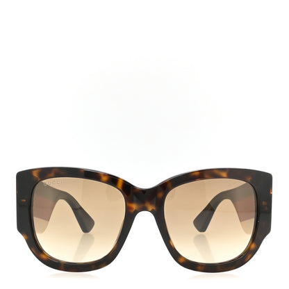 Gucci Acetate Web Oversized Frame Rectangle Sunglasses GG0276S Tortoiseshell 2 of 8