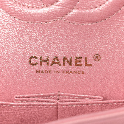Chanel Iridescent Caviar Quilted Medium Double Flap Rose Pink 6 of 11