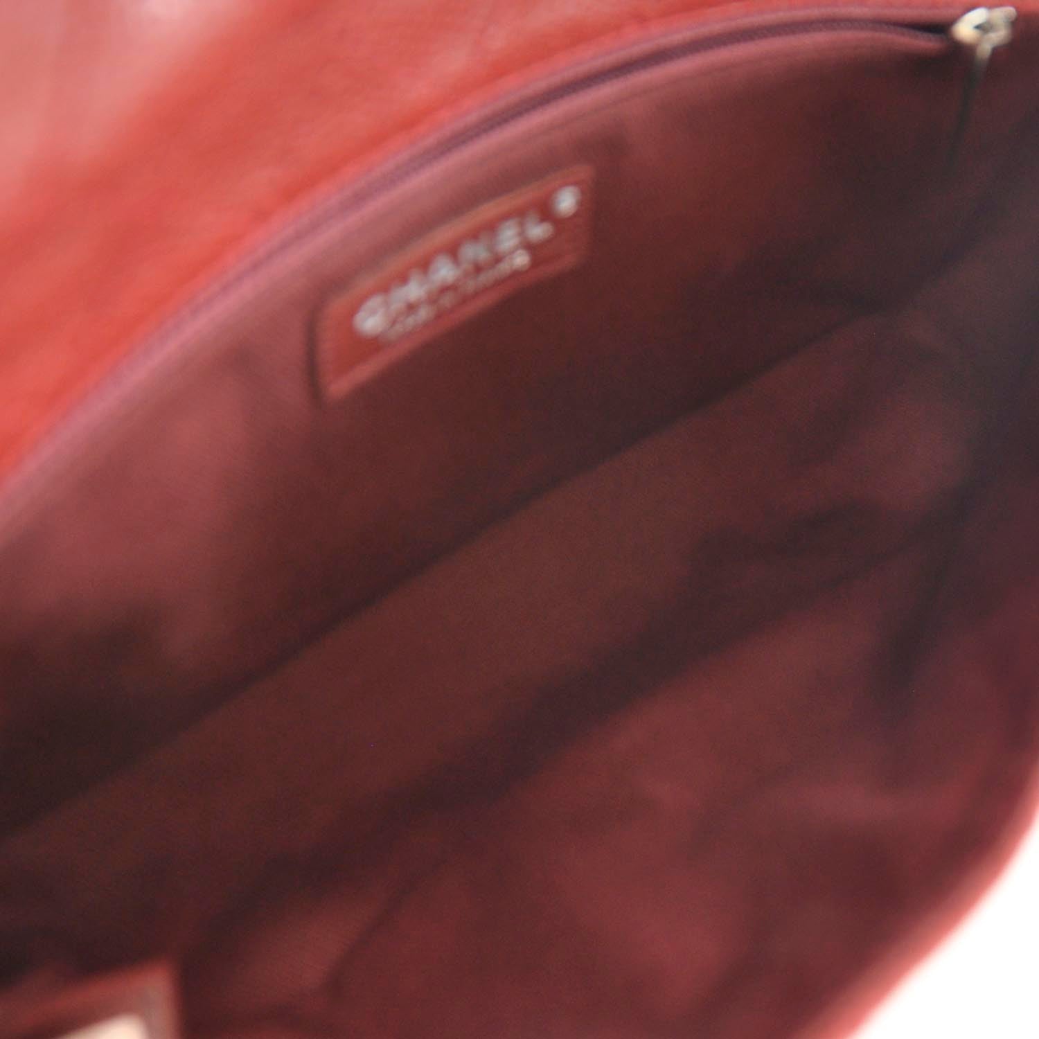 Chanel Caviar Easy 2.55 Messenger Flap Bag Red 5 of 9