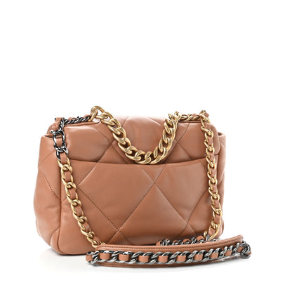 Chanel Lambskin Quilted Medium Chanel 19 Flap Brown 3 of 10