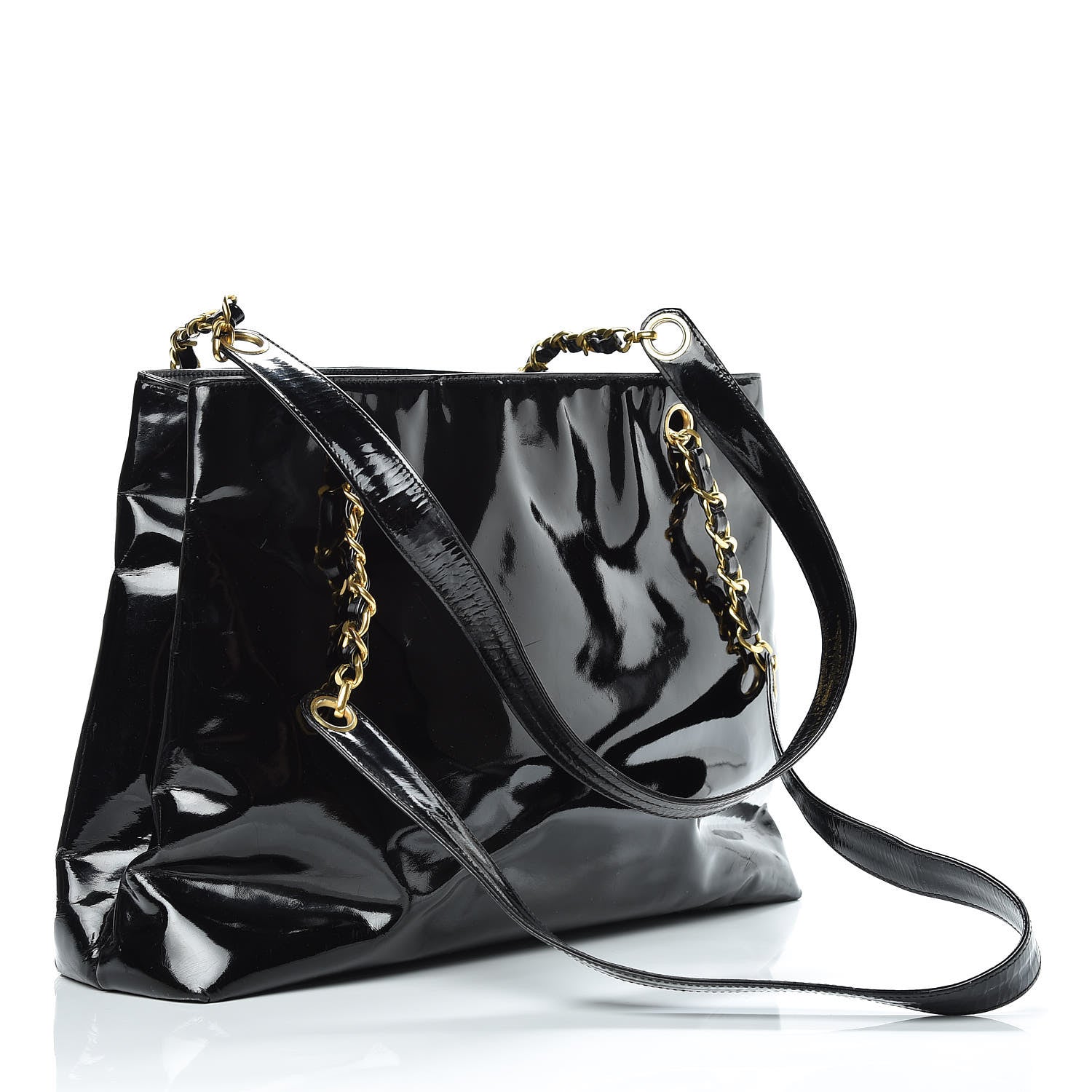 Chanel Patent Flap Shoulder Bag Black 3 of 24