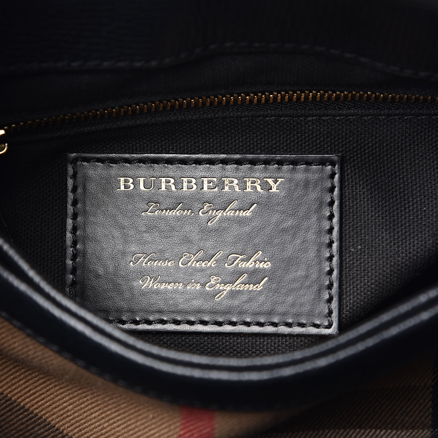 Burberry Derby Calfskin House Check Small Camberley Black 6 of 10