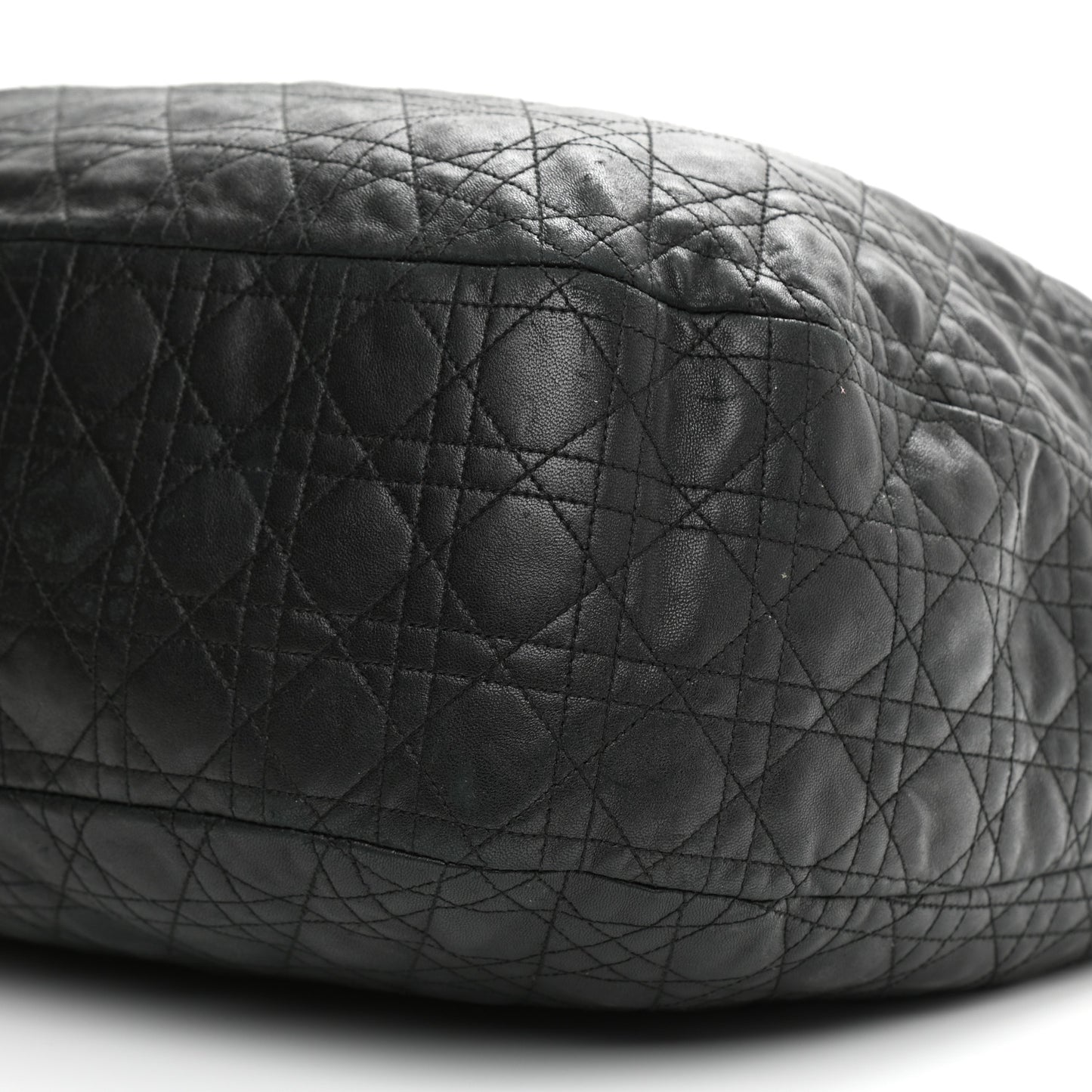 Lambskin Cannage Large Dior Soft Hobo Black