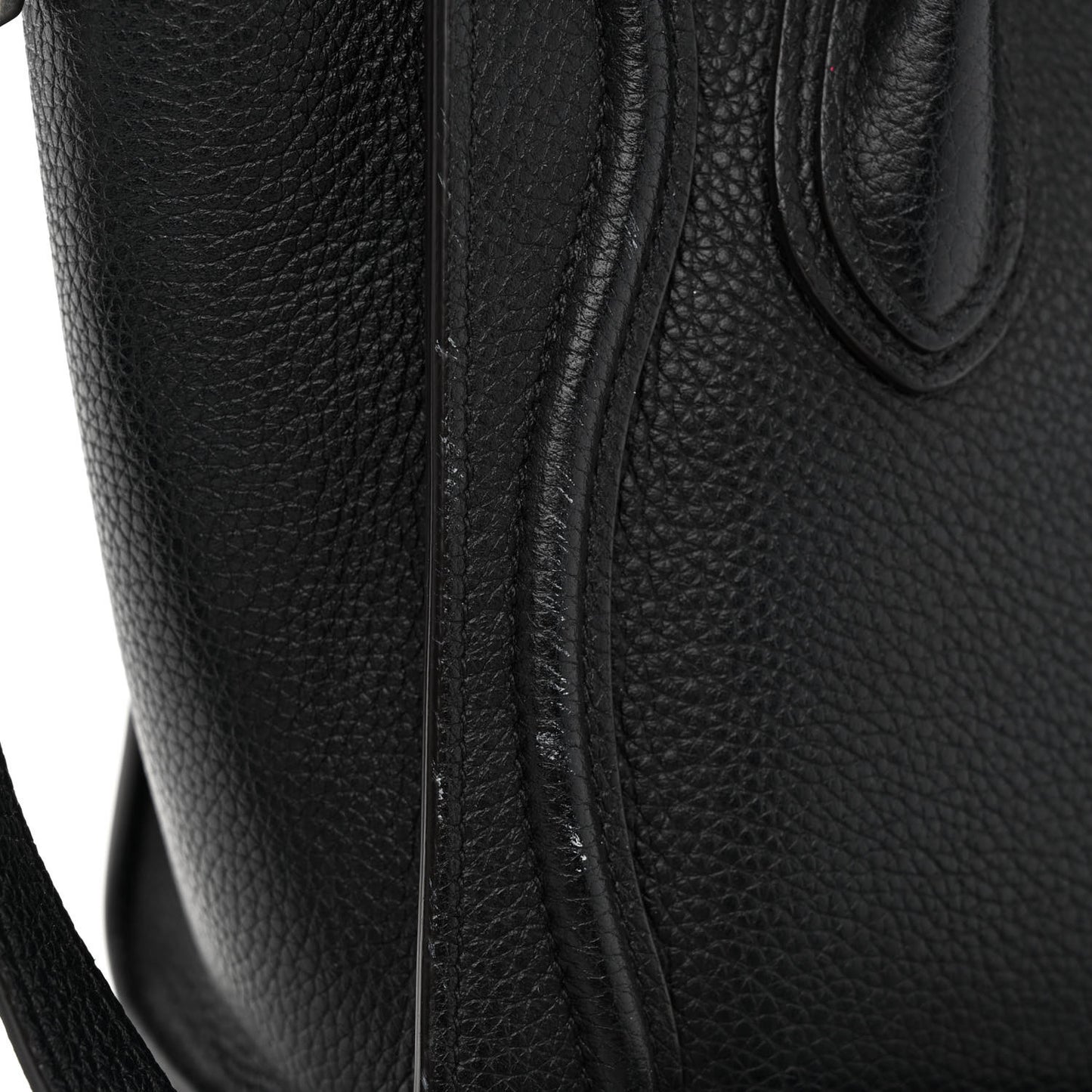 Drummed Calfskin Nano Luggage Black