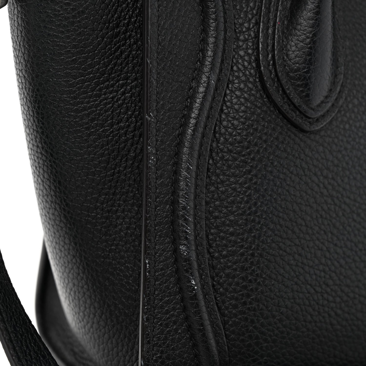 Celine Drummed Calfskin Nano Luggage Black 10 of 10
