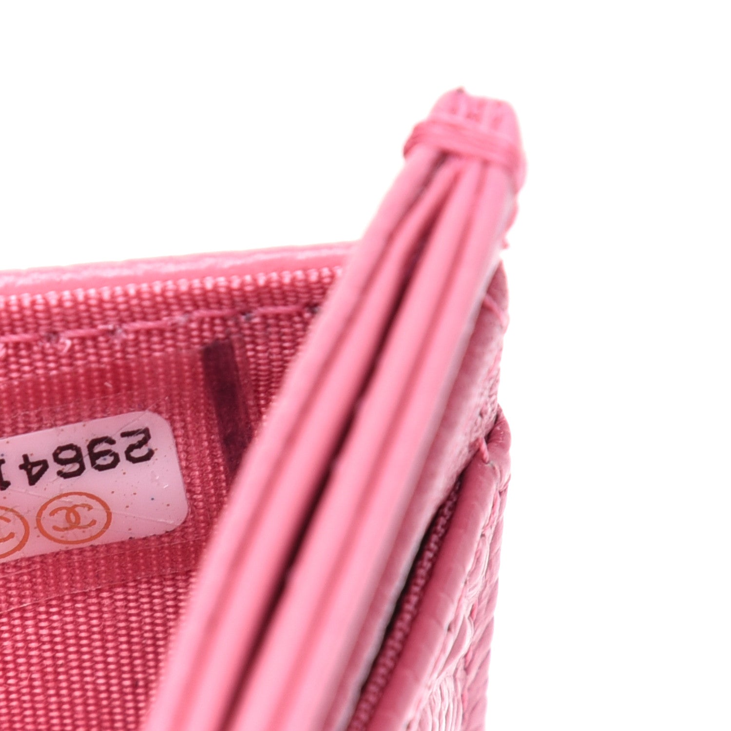 Chanel Caviar Camellia Embossed Card Holder Pink 12 of 14