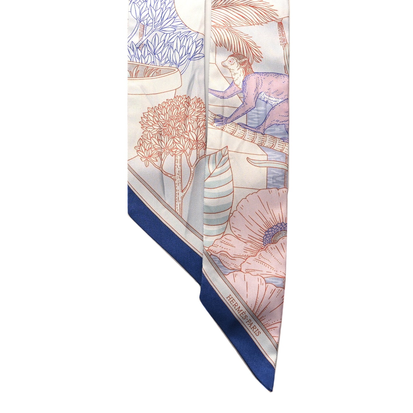 Silk Precious Paradise Twilly Gris Perle Bleu Vif Rose Pale Gris Perle Bleu Vif Rose Pale