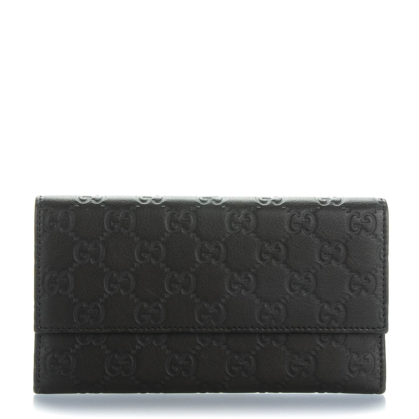 Guccissima Continental Flap Wallet Black