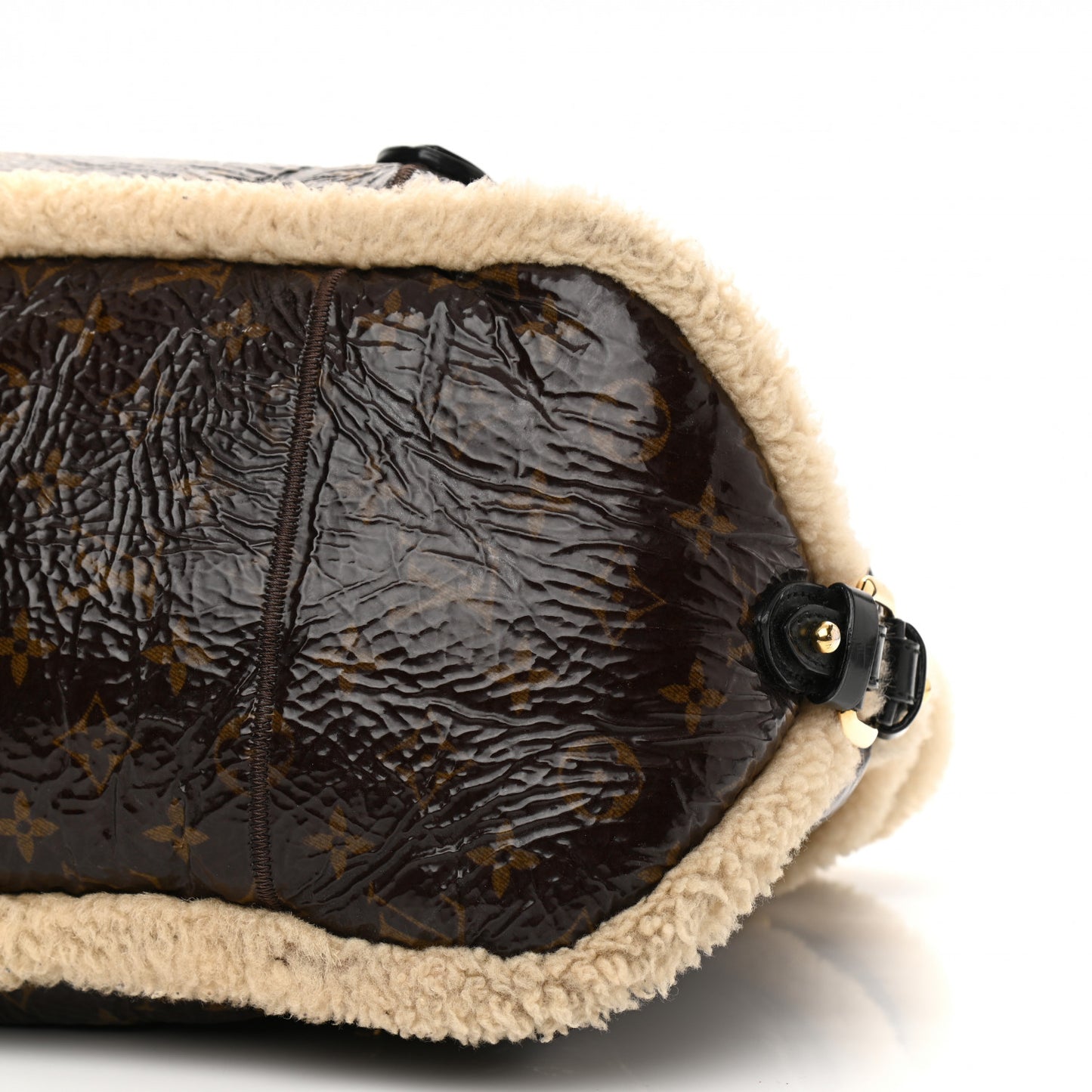 Patent Monogram Shearling Sac Thunder