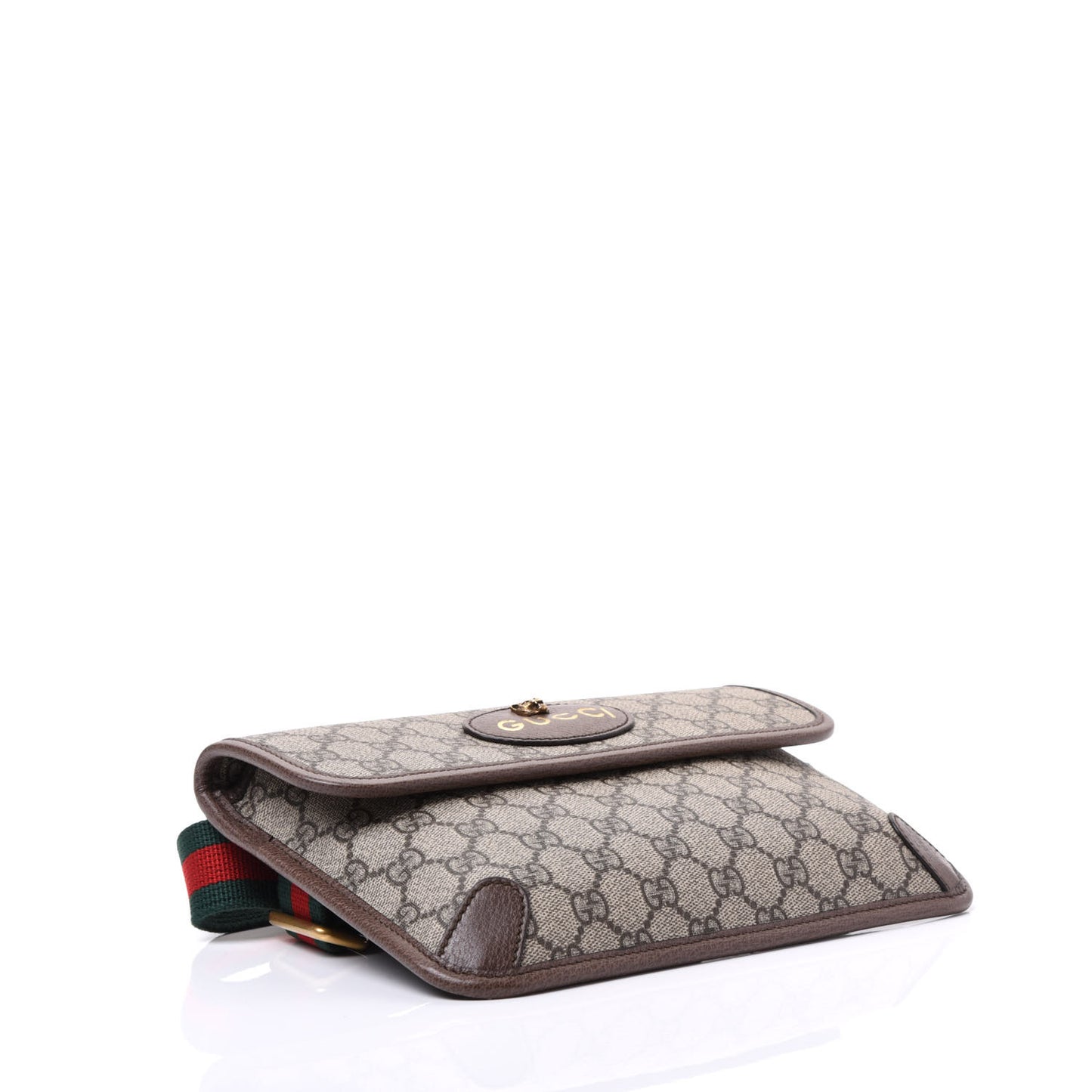 GG Supreme Monogram Neo Vintage Web Belt Bag Brown
