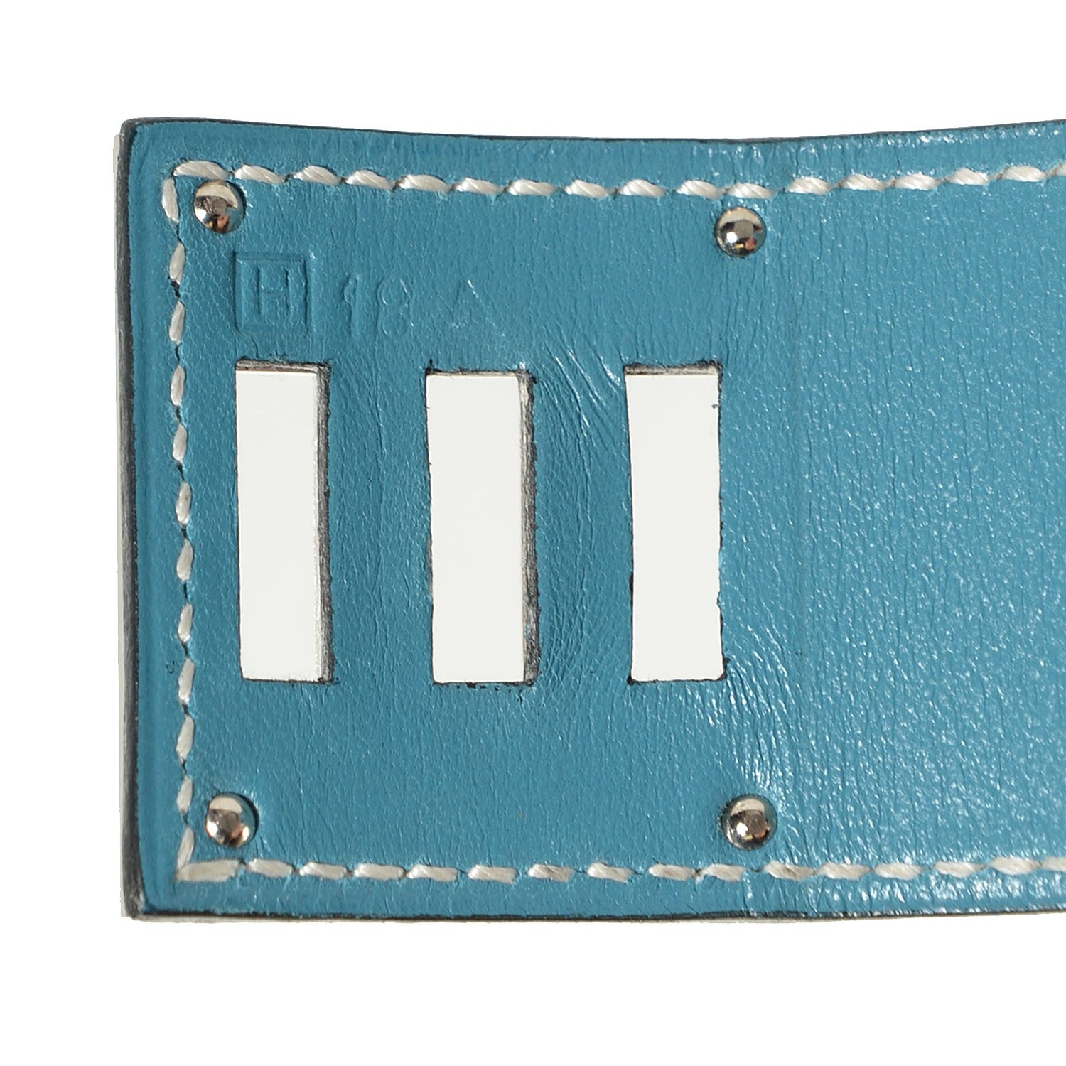 Hermes Veau Box Kelly Dog Bracelet Blue Jean 7 of 7