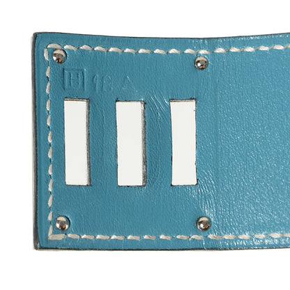 Hermes Veau Box Kelly Dog Bracelet Blue Jean 7 of 7