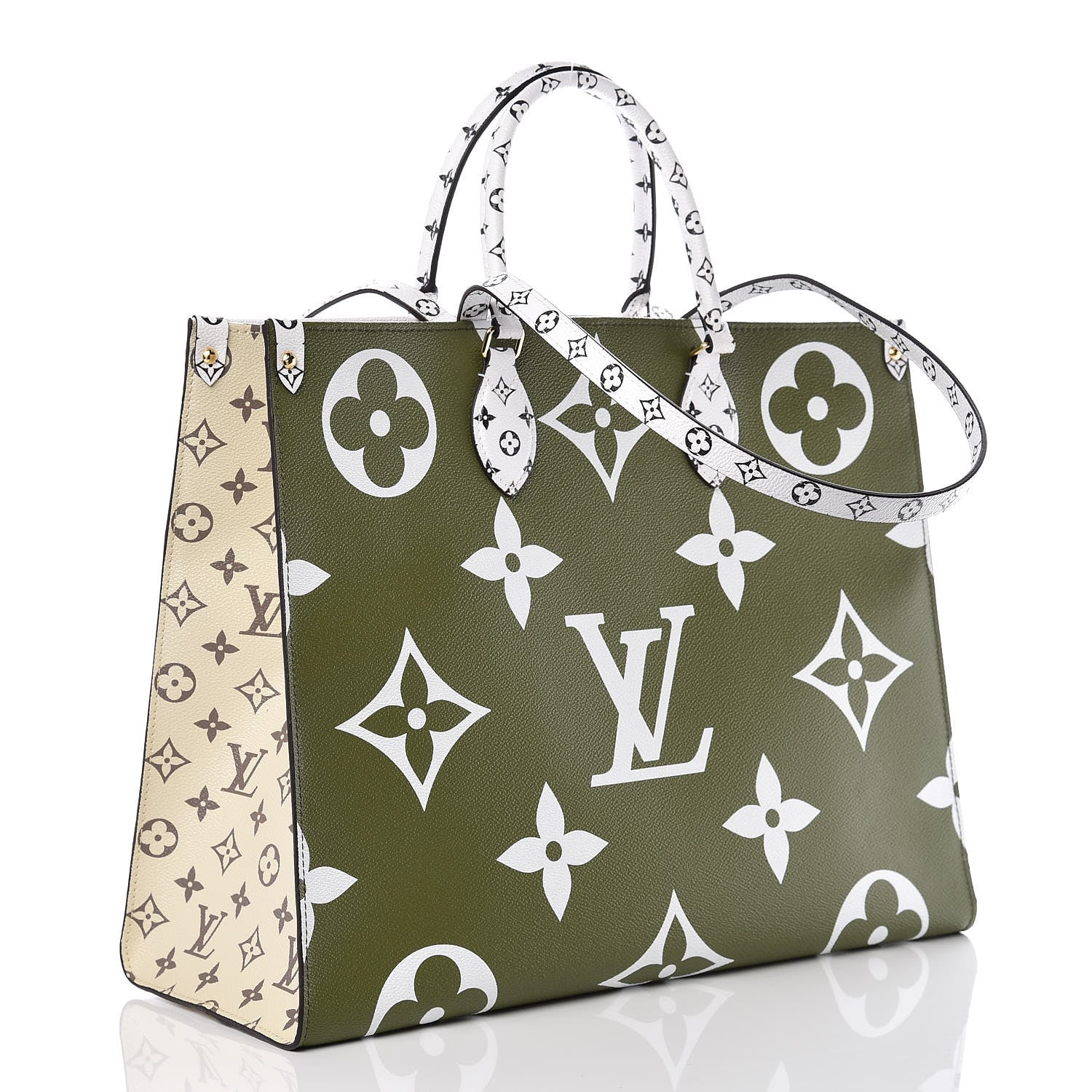 Louis Vuitton Monogram Giant Onthego GM Kaki Beige 4 of 10