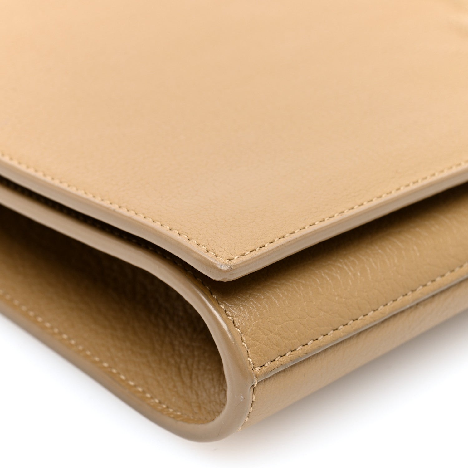 Saint Laurent Calfskin Large Belle De Jour Clutch Beige 8 of 9