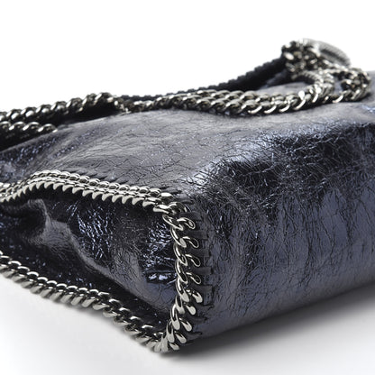 Stella McCartney Metallic Crackle Falabella Fold Over Tote Navy 5 of 8