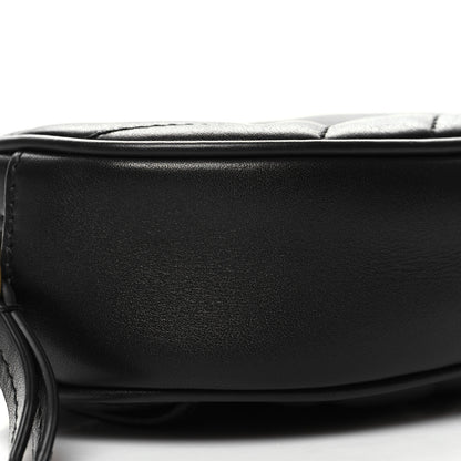 Gucci Calfskin Matelasse GG Marmont Belt Bag 75 30 Black 10 of 11