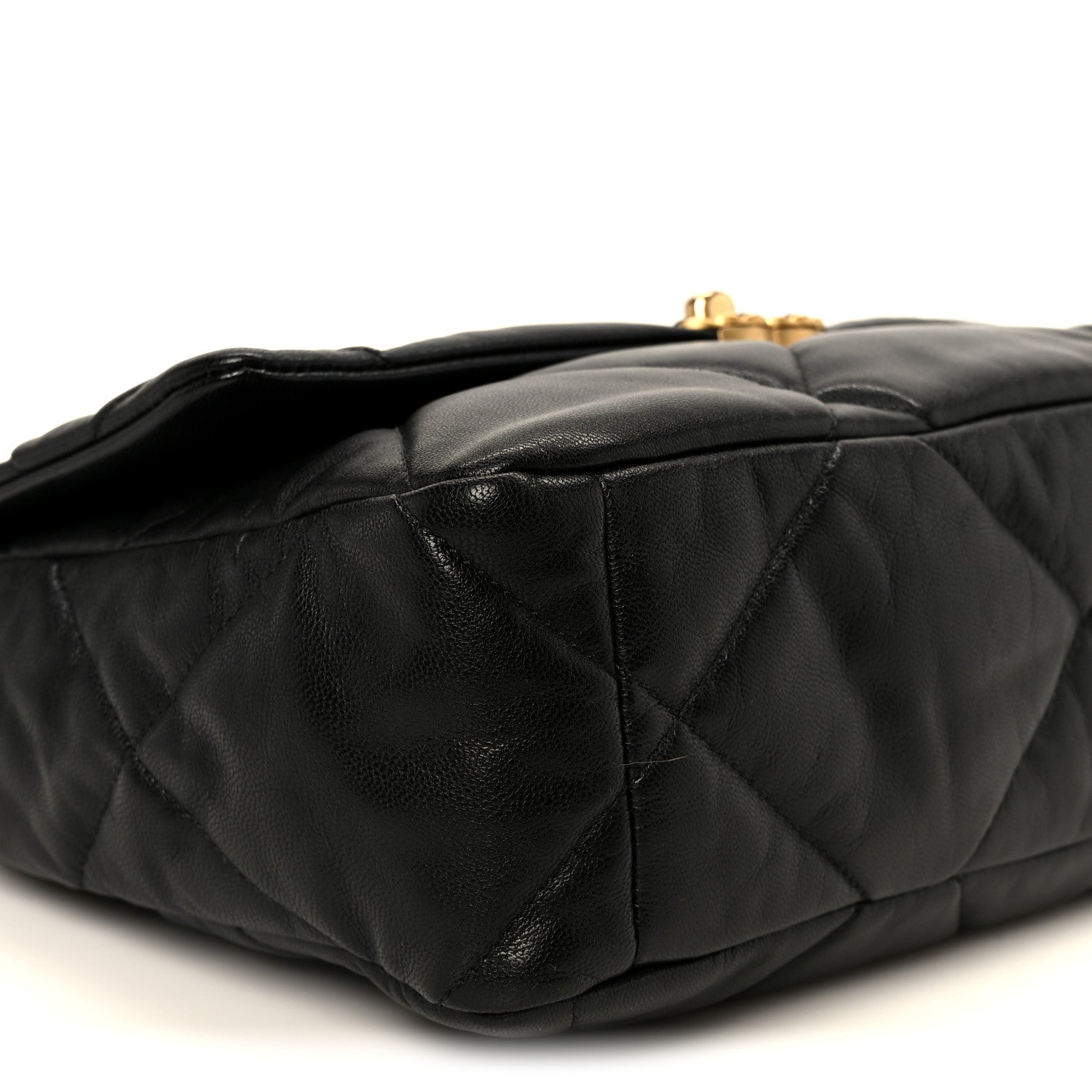 Chanel Goatskin Quilted Large Chanel 19 Flap Black 9 of 10