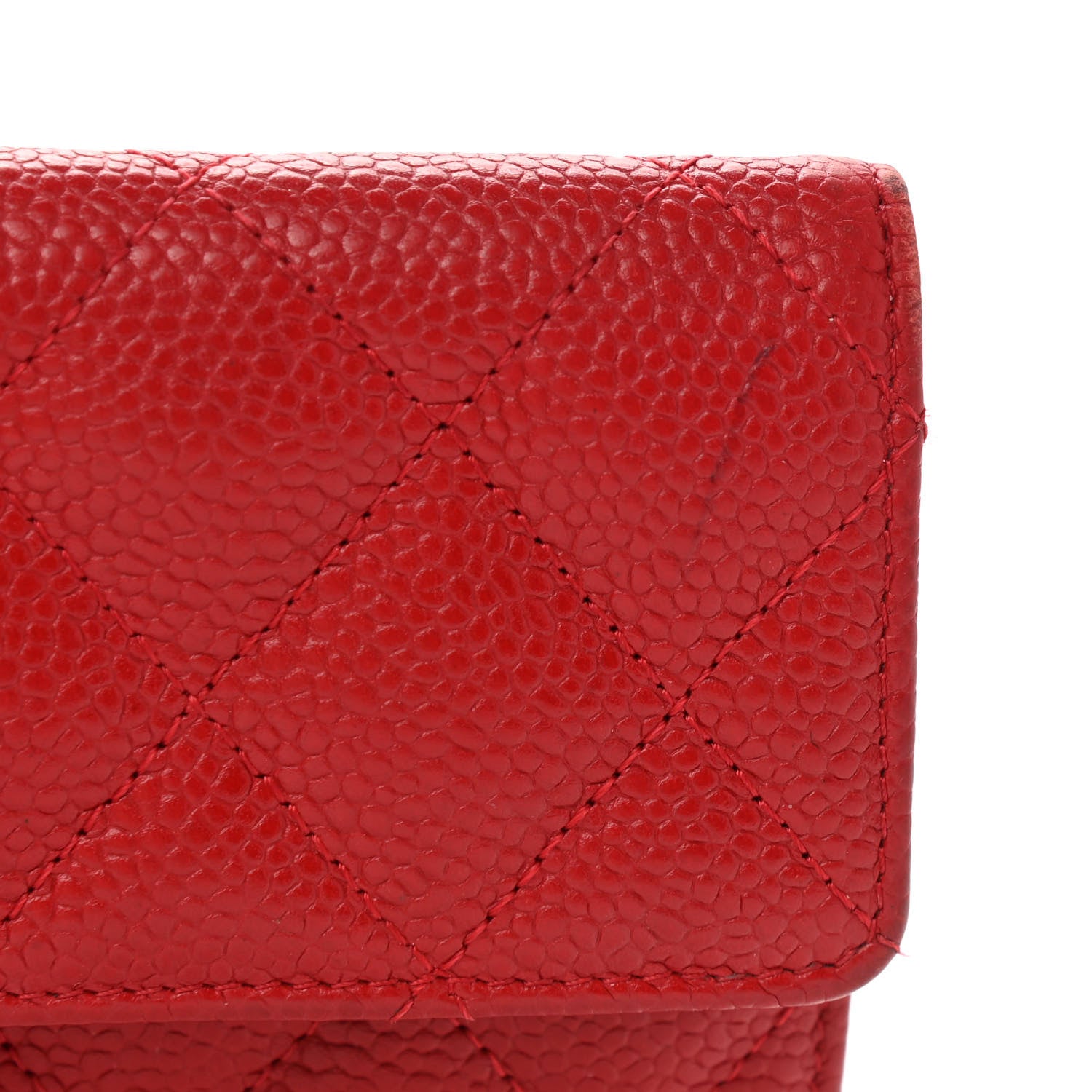 Chanel Caviar Quilted CC Long Double Wallet Red 12 of 14