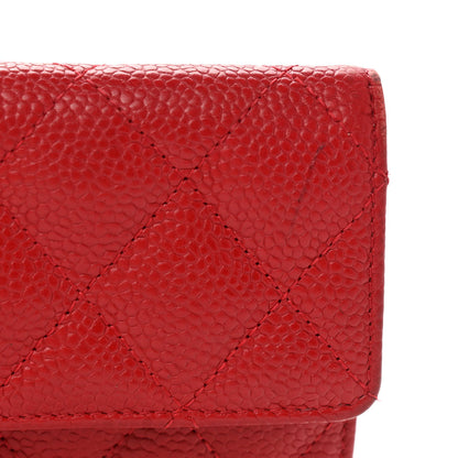 Chanel Caviar Quilted CC Long Double Wallet Red 12 of 14