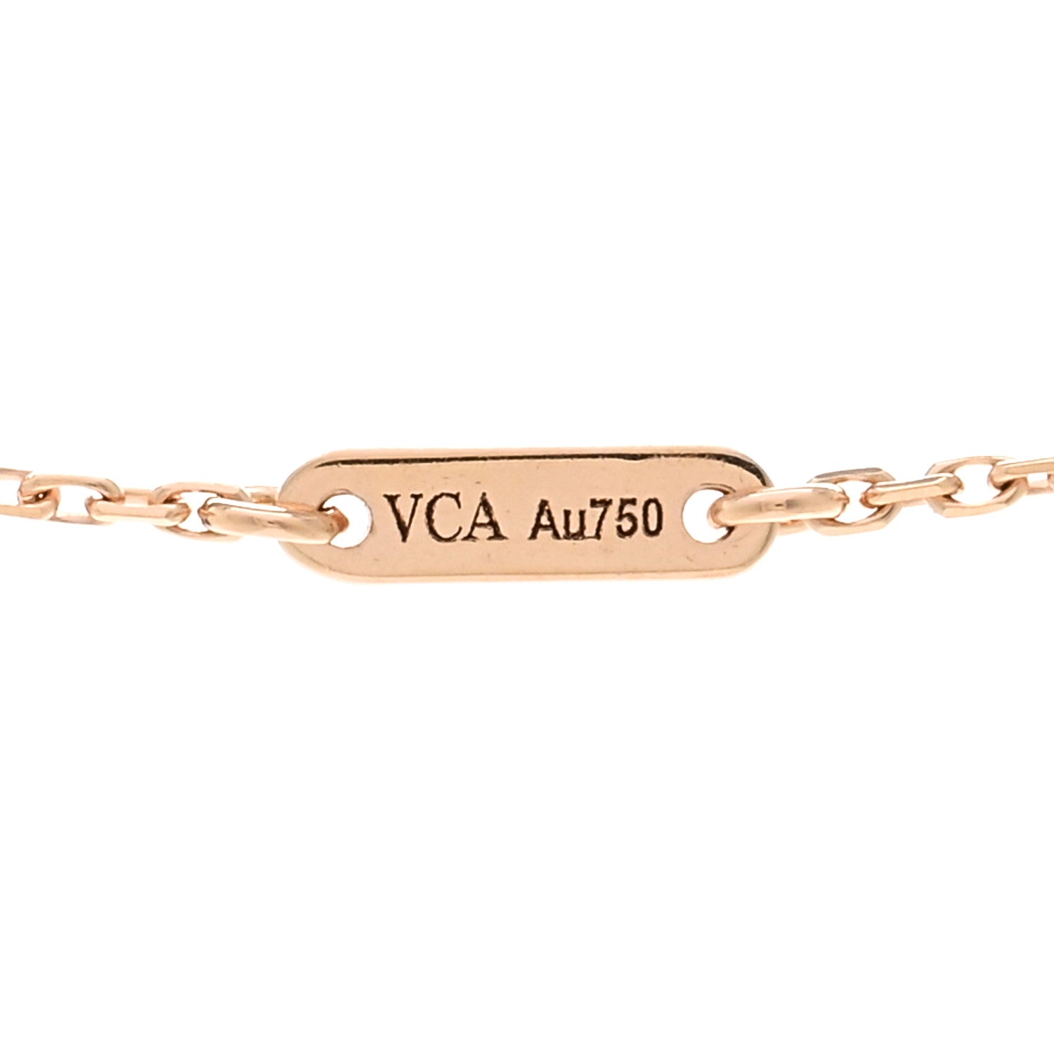 Van Cleef & Arpels 18K Rose Gold Carnelian Sweet Alhambra Pendant Necklace 4 of 6