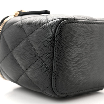 Chanel Caviar Quilted Mini Vanity Case With Chain Black 9 of 11