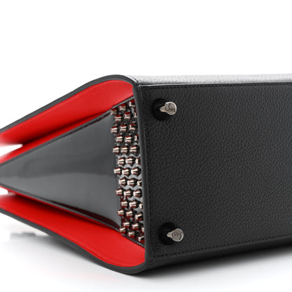 Christian Louboutin Calfskin Empire Patent Studded Medium Paloma Black 9 of 11