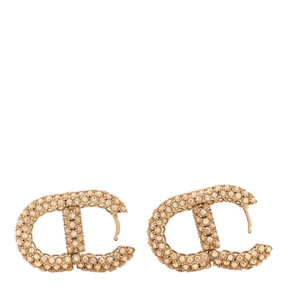 Christian Dior Crystal Clair D Lune Earrings Gold 3 of 5