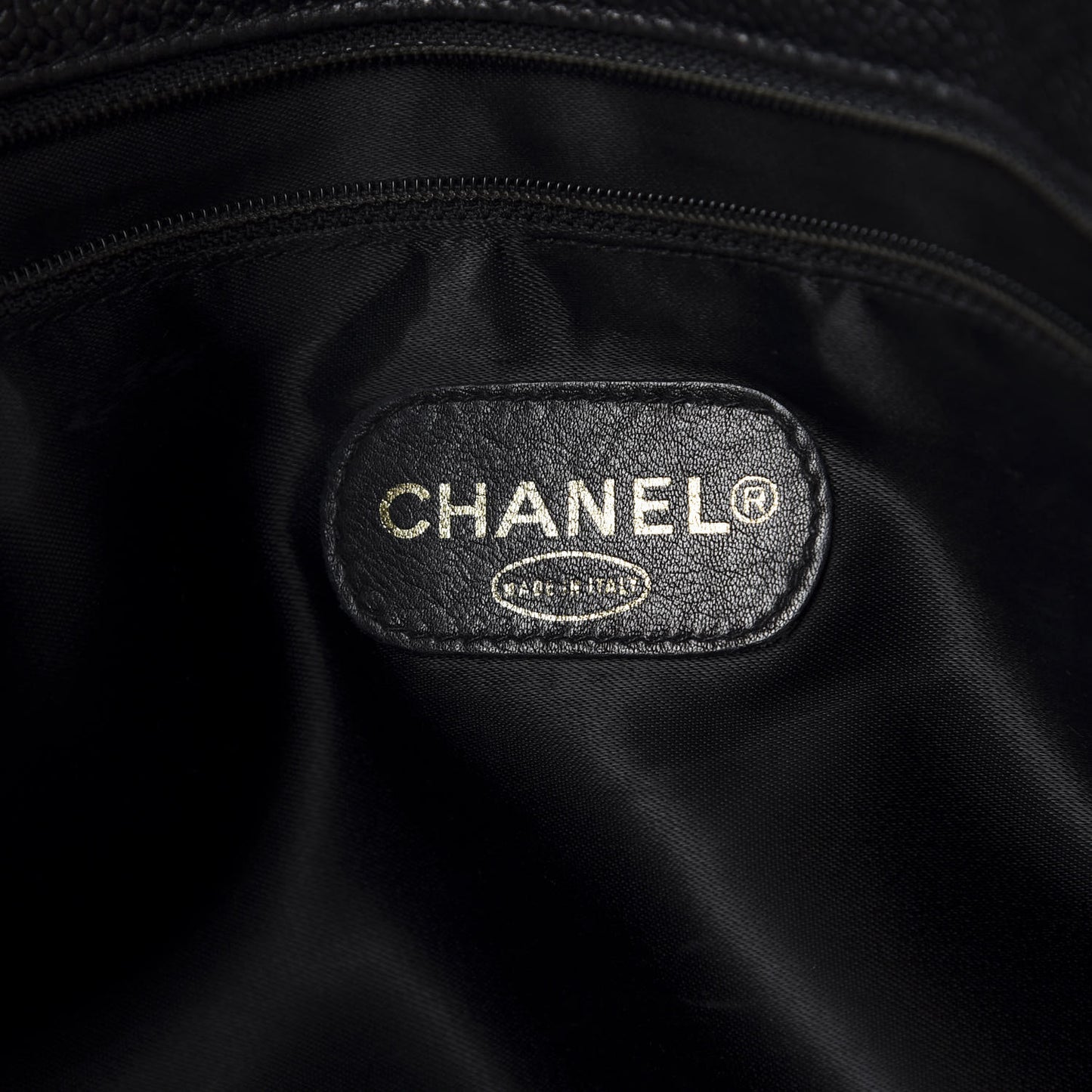 Caviar Large CC Shoulder Bag Black