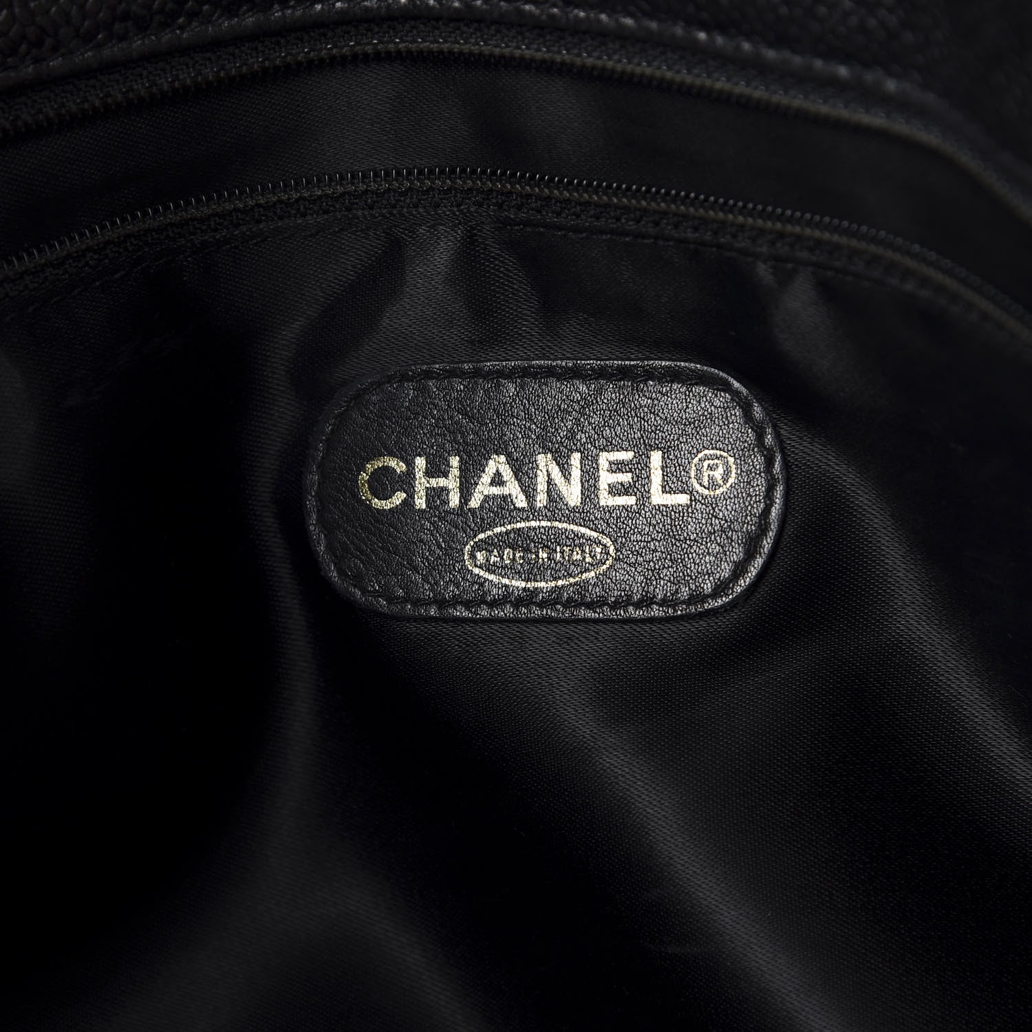 Chanel Caviar Large CC Shoulder Bag Black 10 of 13
