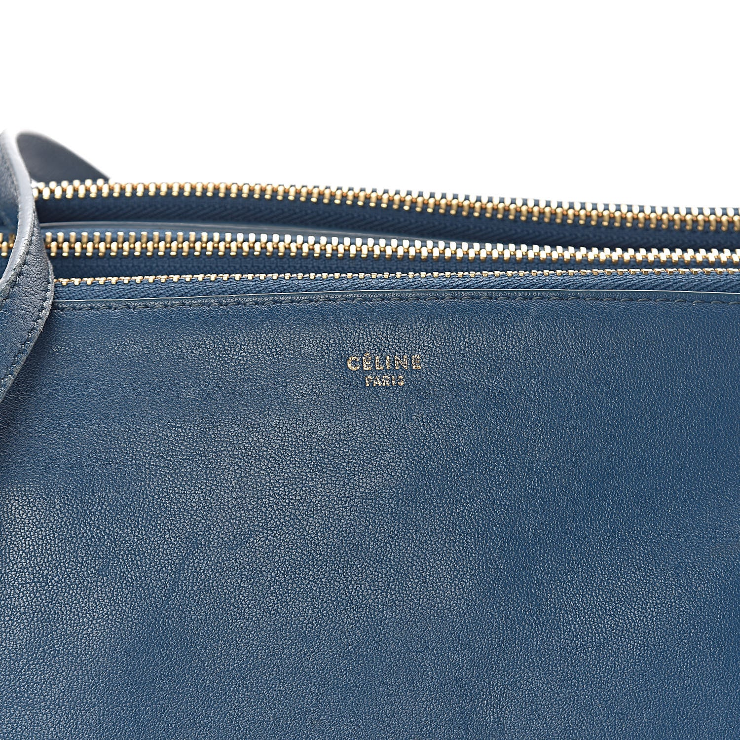 Celine Lambskin Small Trio Crossbody Bag Denim 13 of 13