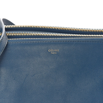 Celine Lambskin Small Trio Crossbody Bag Denim 13 of 13