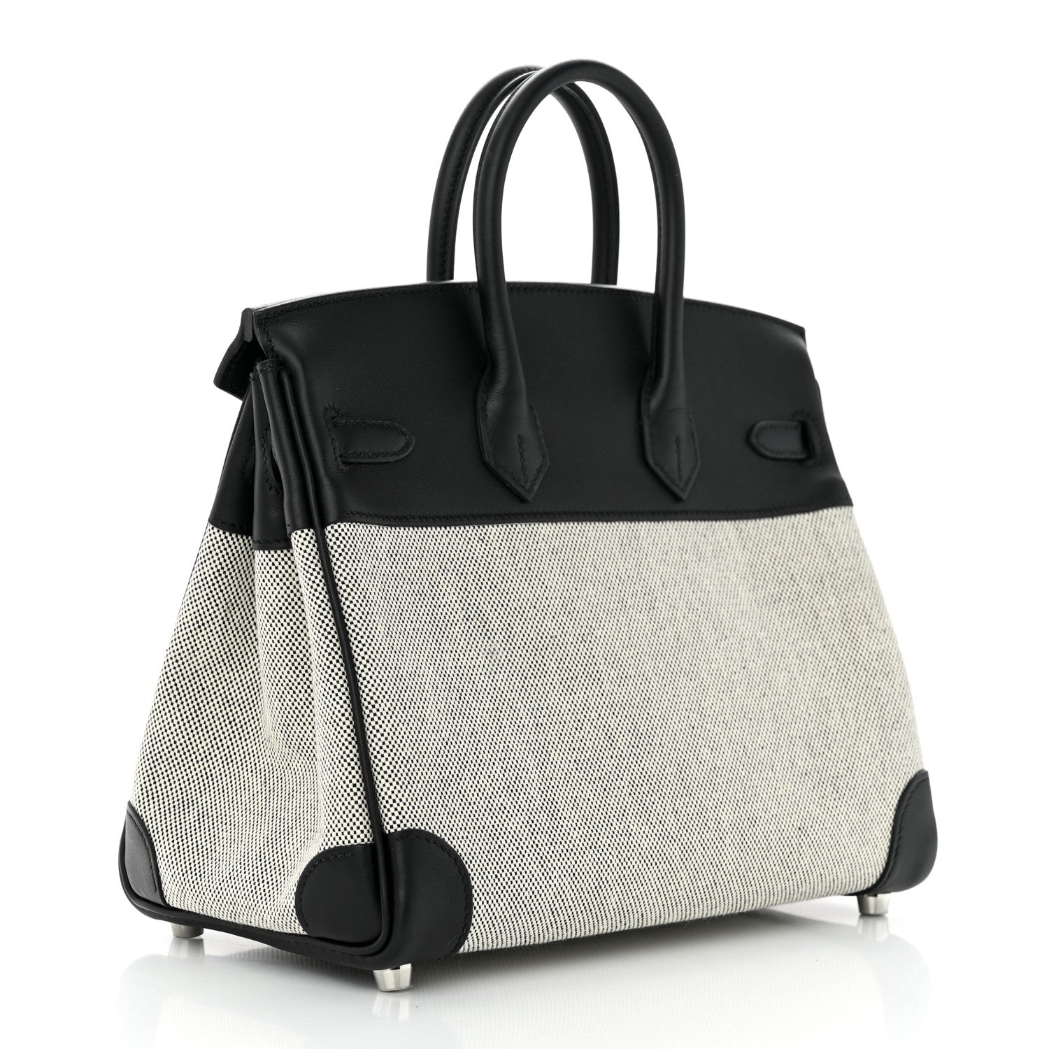 Hermes Toile H Swift Birkin 25 Ecru Black 3 of 11