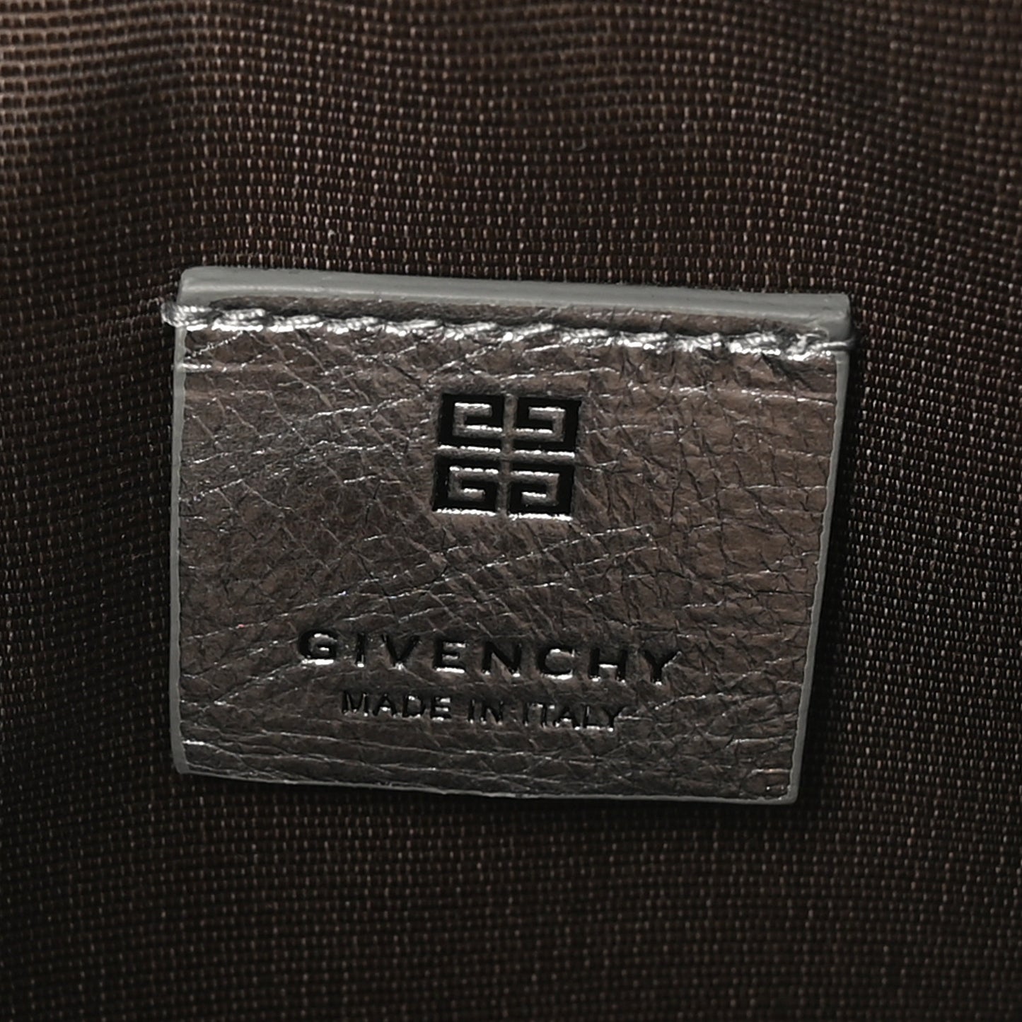 Metallic Calfskin 4G Liquid Pouch Silver