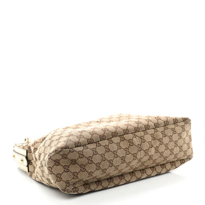 Gucci Monogram Medium Horsebit Chain Hobo Off White 4 of 14