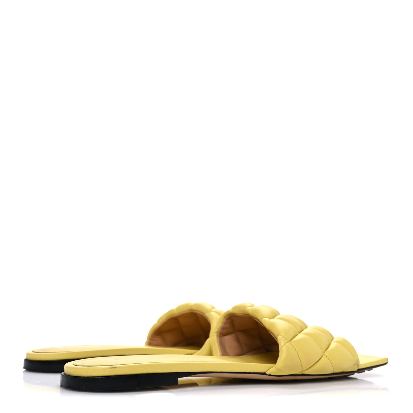 Nappa Matelasse Padded Flat Sandals 39 Pear