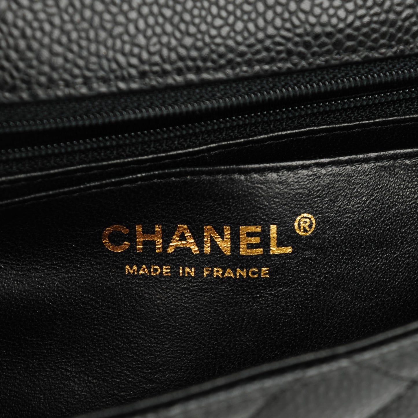 Caviar Quilted Mini Square Flap Black