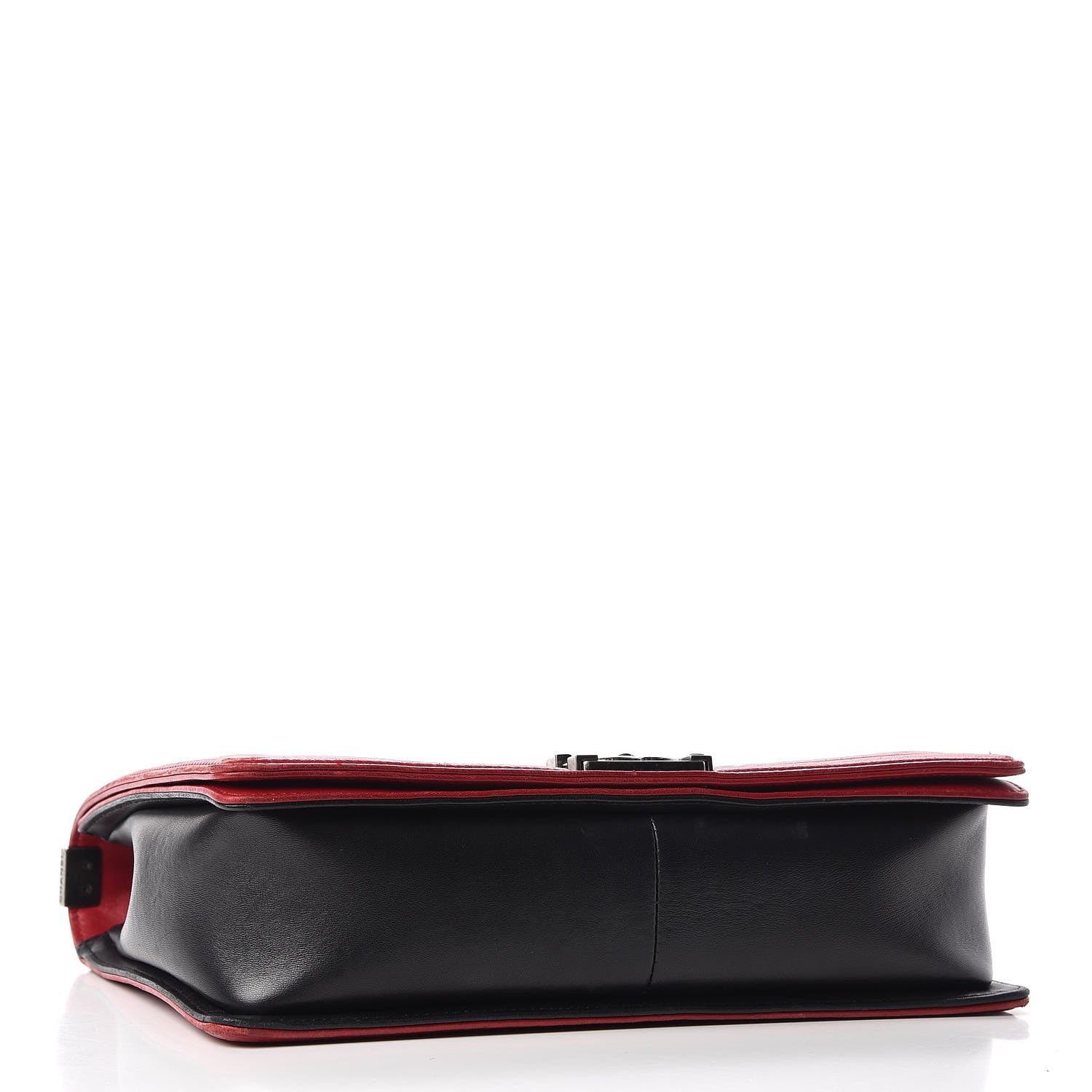 Chanel Lambskin Quilted Large Boy Flap Black Red 4 of 15